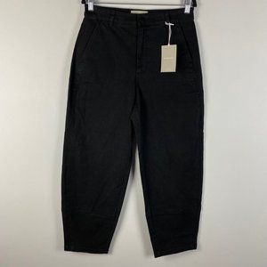 Everlane The Utility Barrel Pant High-Rise Crop in Black Size 10T 10 Tall NWT